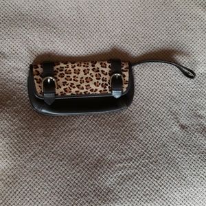 Ann Taylor loft Cheetah print clutch purse.